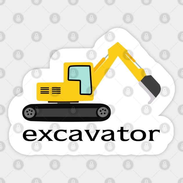 excavator Sticker by arashbeathew